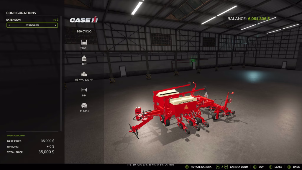 Case IH 950 Cyclo 9m