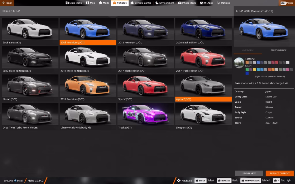 Nissan GTR 2017 Beamng.drive